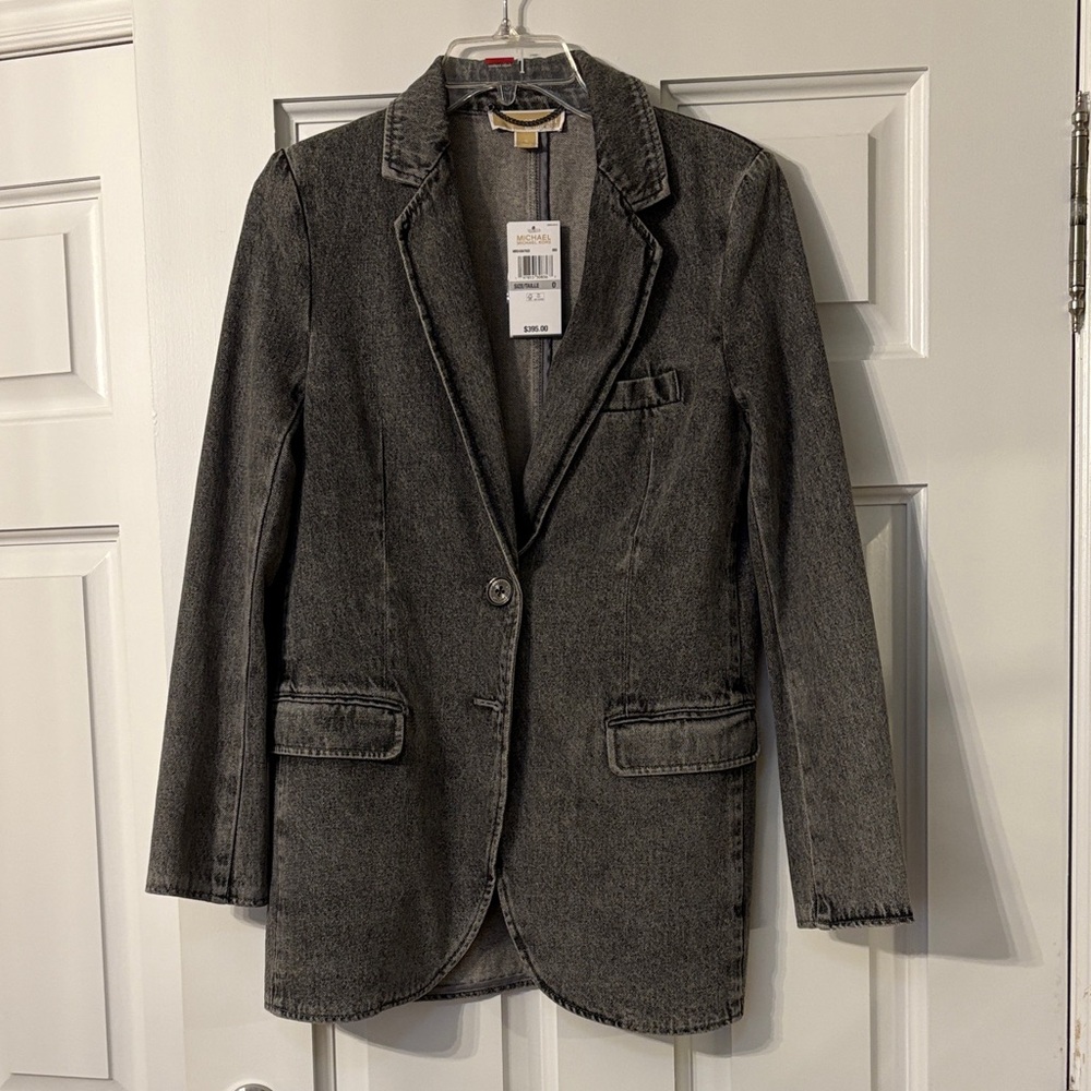 Women's Black Denim Blazer